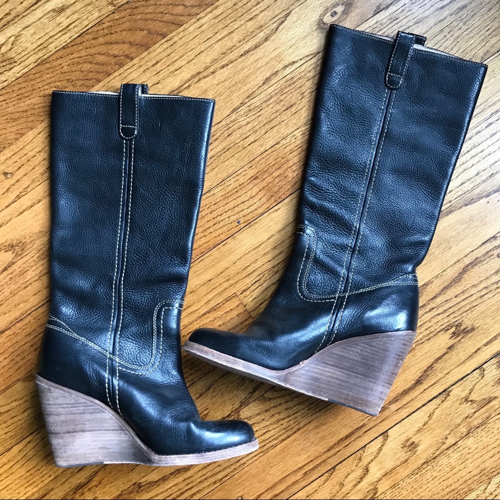 FRYE wedge boots